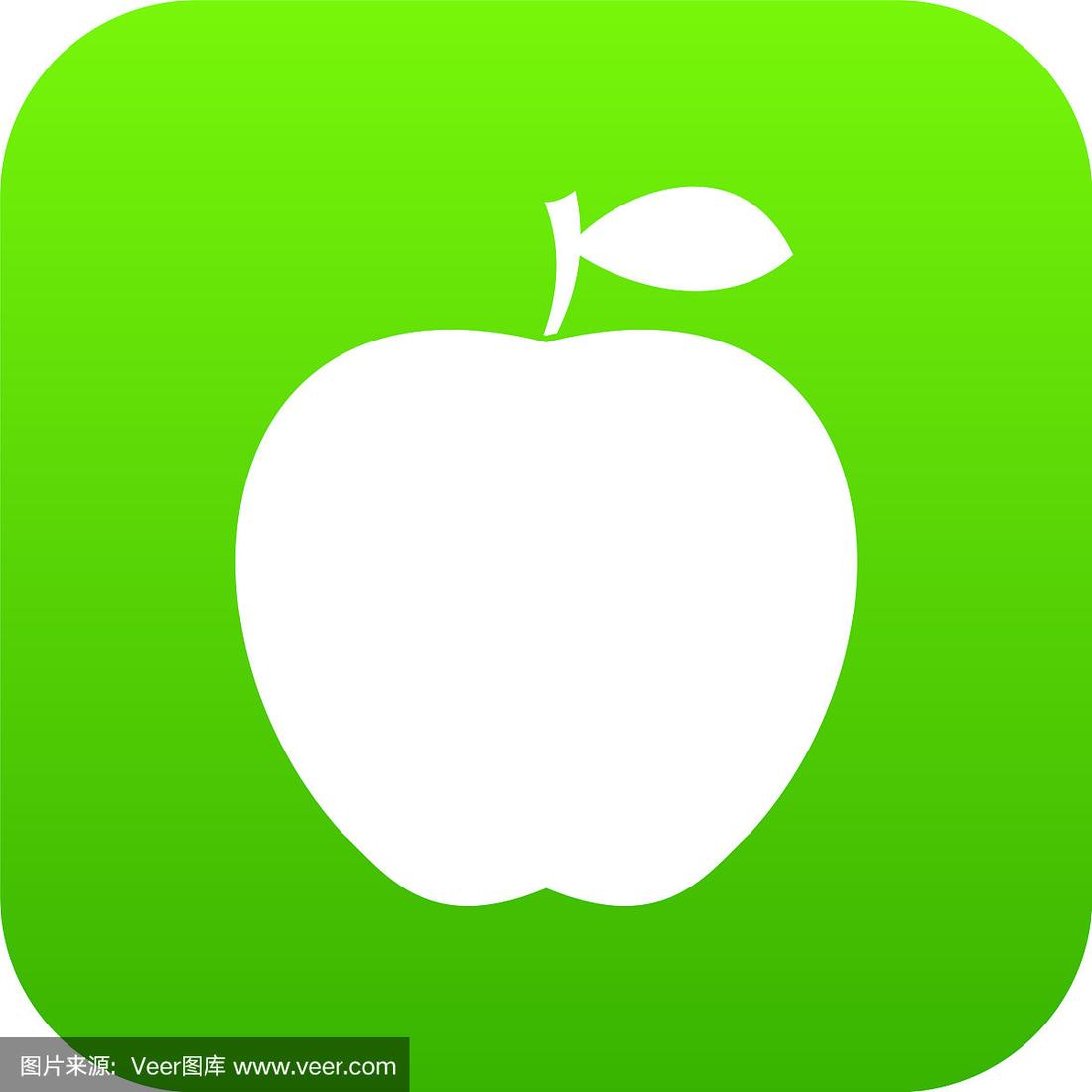 苹果logo绿色版苹果logo标志符号复制